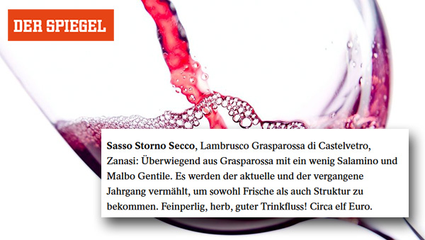 Sassostorno Zanasi Lambrusco Der Spiegel